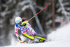 Nastasia Noens of France in action during first run of the women Slalom of the Santa Caterina FIS Ski Alpine World Cup at the Deborah Compagnoni Course in Santa Caterina, Italy on 2016/01/05.
