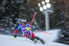 Alexander Khoroshilov of Russian Federation in action during first run of the men Slalom of the Santa Caterina FIS Ski Alpine World Cup at the Deborah Compagnoni Course in Santa Caterina, Italy on 2016/01/06.
