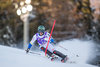 Axel Baeck of Sweden in action during first run of the men Slalom of the Santa Caterina FIS Ski Alpine World Cup at the Deborah Compagnoni Course in Santa Caterina, Italy on 2016/01/06.
