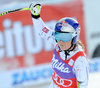 Lindsey Vonn of the USA reacts during ladies Downhill of the Zauchensee FIS Ski Alpine World Cup at the Keelberloch Rennstrecke in Altenmarkt Zauchensee, Austria on 2016/01/09.

