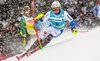 Mattias Hargin of Sweden during 1st Run of Mens Slalom for the FIS Ski Alpine World Cup at huenisbergli in Adelboden, Switzerland on 2016/01/10.
