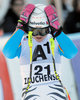 Viktoria Rebensburg of Germany reacts during ladies Super G of the Zauchensee FIS Ski Alpine World Cup at the Keelberloch Rennstrecke in Altenmarkt Zauchensee, Austria on 2016/01/10.
