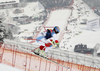 Beat Feuz of Switzerland skiing in second training for the men downhill race of Audi FIS Alpine skiing World cup in Kitzbuehel, Austria. Second training for men downhill race of Audi FIS Alpine skiing World cup was held on Hahnenkamm course in Kitzbuehel, Austria, on Thursday, 21st of January 2016.
