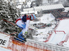 Nils Mani of Switzerland skiing in second training for the men downhill race of Audi FIS Alpine skiing World cup in Kitzbuehel, Austria. Second training for men downhill race of Audi FIS Alpine skiing World cup was held on Hahnenkamm course in Kitzbuehel, Austria, on Thursday, 21st of January 2016.
