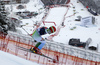 Miha Hrobat of Slovenia skiing in second training for the men downhill race of Audi FIS Alpine skiing World cup in Kitzbuehel, Austria. Second training for men downhill race of Audi FIS Alpine skiing World cup was held on Hahnenkamm course in Kitzbuehel, Austria, on Thursday, 21st of January 2016.
