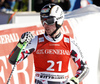 Third placed Hannes Reichelt of Austria reacts in finish of the men super-g race of Audi FIS Alpine skiing World cup in Kitzbuehel, Austria. Men super-g race of Audi FIS Alpine skiing World cup was held on Hahnenkamm course in Kitzbuehel, Austria, on Friday, 22nd of January 2016.
