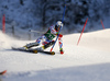 Second placed Victor Muffat-Jeandet of France skiing in slalom of men super combined race of Audi FIS Alpine skiing World cup in Kitzbuehel, Austria. Men super-g race of Audi FIS Alpine skiing World cup was held on Hahnenkamm course in Kitzbuehel, Austria, on Friday, 22nd of January 2016.
