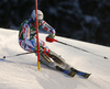 Second placed Victor Muffat-Jeandet of France skiing in slalom of men super combined race of Audi FIS Alpine skiing World cup in Kitzbuehel, Austria. Men super-g race of Audi FIS Alpine skiing World cup was held on Hahnenkamm course in Kitzbuehel, Austria, on Friday, 22nd of January 2016.
