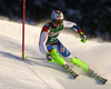 Ralph Weber of Switzerland skiing in slalom of men super combined race of Audi FIS Alpine skiing World cup in Kitzbuehel, Austria. Men super-g race of Audi FIS Alpine skiing World cup was held on Hahnenkamm course in Kitzbuehel, Austria, on Friday, 22nd of January 2016.
