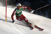 Aleksander Aamodt Kilde of Norway skiing in slalom of men super combined race of Audi FIS Alpine skiing World cup in Kitzbuehel, Austria. Men super-g race of Audi FIS Alpine skiing World cup was held on Hahnenkamm course in Kitzbuehel, Austria, on Friday, 22nd of January 2016.
