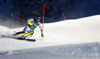 Third placed Thomas Mermillod Blondin of France skiing in slalom of men super combined race of Audi FIS Alpine skiing World cup in Kitzbuehel, Austria. Men super-g race of Audi FIS Alpine skiing World cup was held on Hahnenkamm course in Kitzbuehel, Austria, on Friday, 22nd of January 2016.
