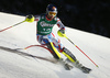Winner Alexis Pinturault of France skiing in slalom of men super combined race of Audi FIS Alpine skiing World cup in Kitzbuehel, Austria. Men super-g race of Audi FIS Alpine skiing World cup was held on Hahnenkamm course in Kitzbuehel, Austria, on Friday, 22nd of January 2016.
