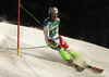 Carlo Janka of Switzerland skiing in slalom of men super combined race of Audi FIS Alpine skiing World cup in Kitzbuehel, Austria. Men super-g race of Audi FIS Alpine skiing World cup was held on Hahnenkamm course in Kitzbuehel, Austria, on Friday, 22nd of January 2016.
