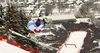 Second placed Beat Feuz of Switzerland skiing in men downhill race of Audi FIS Alpine skiing World cup in Kitzbuehel, Austria. Men downhill race of Audi FIS Alpine skiing World cup was held on Hahnenkamm course in Kitzbuehel, Austria, on Saturday, 23rd of January 2016.
