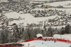 Hannes Reichelt of Austria getting airlifted after his crash in men downhill race of Audi FIS Alpine skiing World cup in Kitzbuehel, Austria. Men downhill race of Audi FIS Alpine skiing World cup was held on Hahnenkamm course in Kitzbuehel, Austria, on Saturday, 23rd of January 2016.
