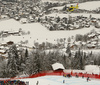 Hannes Reichelt of Austria getting airlifted after his crash in men downhill race of Audi FIS Alpine skiing World cup in Kitzbuehel, Austria. Men downhill race of Audi FIS Alpine skiing World cup was held on Hahnenkamm course in Kitzbuehel, Austria, on Saturday, 23rd of January 2016.
