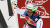 Second placed Beat Feuz of Switzerland reacts in finish of the men downhill race of Audi FIS Alpine skiing World cup in Kitzbuehel, Austria. Men downhill race of Audi FIS Alpine skiing World cup was held on Hahnenkamm course in Kitzbuehel, Austria, on Saturday, 23rd of January 2016.
