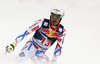 Fourth placed Johan Clarey of France reacts in finish of the men downhill race of Audi FIS Alpine skiing World cup in Kitzbuehel, Austria. Men downhill race of Audi FIS Alpine skiing World cup was held on Hahnenkamm course in Kitzbuehel, Austria, on Saturday, 23rd of January 2016.
