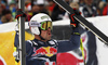 Winner Peter Fill of Italy reacts in finish of the men downhill race of Audi FIS Alpine skiing World cup in Kitzbuehel, Austria. Men downhill race of Audi FIS Alpine skiing World cup was held on Hahnenkamm course in Kitzbuehel, Austria, on Saturday, 23rd of January 2016.
