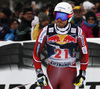 Kjetil Jansrud of Norway reacts in finish of the men downhill race of Audi FIS Alpine skiing World cup in Kitzbuehel, Austria. Men downhill race of Audi FIS Alpine skiing World cup was held on Hahnenkamm course in Kitzbuehel, Austria, on Saturday, 23rd of January 2016.
