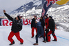 Repsol Honda MotoGP rider Marc Marquez takes selfiee on Hausbergkante with Toro Rosso-Ferrari F1 drivers Max Verstappen, Red Bull-TAG Heuer F1 driver Daniel Ricciardo, Red Bull-TAG Heuer F1 driver Daniel Kyat, Repsol Honda MotoGP rider Dani Pedrosa and Toro Rosso-Ferrari F1 drivers Sebastian Buemi before start of the men downhill race of Audi FIS Alpine skiing World cup in Kitzbuehel, Austria. Men downhill race of Audi FIS Alpine skiing World cup was held on Hahnenkamm course in Kitzbuehel, Austria, on Saturday, 23rd of January 2016.
