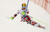 Marcel Hirscher of Austria skiing in first run of the men slalom race of Audi FIS Alpine skiing World cup in Kitzbuehel, Austria. Men downhill race of Audi FIS Alpine skiing World cup was held in Kitzbuehel, Austria, on Sunday, 24th of January 2016.
