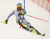 Felix Neureuther of Germany skiing in first run of the men slalom race of Audi FIS Alpine skiing World cup in Kitzbuehel, Austria. Men downhill race of Audi FIS Alpine skiing World cup was held in Kitzbuehel, Austria, on Sunday, 24th of January 2016.
