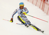 Felix Neureuther of Germany skiing in first run of the men slalom race of Audi FIS Alpine skiing World cup in Kitzbuehel, Austria. Men downhill race of Audi FIS Alpine skiing World cup was held in Kitzbuehel, Austria, on Sunday, 24th of January 2016.
