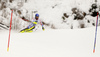 Jean-Baptiste Grange of France skiing in first run of the men slalom race of Audi FIS Alpine skiing World cup in Kitzbuehel, Austria. Men downhill race of Audi FIS Alpine skiing World cup was held in Kitzbuehel, Austria, on Sunday, 24th of January 2016.
