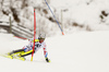 Julien Lizeroux of France skiing in first run of the men slalom race of Audi FIS Alpine skiing World cup in Kitzbuehel, Austria. Men downhill race of Audi FIS Alpine skiing World cup was held in Kitzbuehel, Austria, on Sunday, 24th of January 2016.
