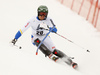 Axel Baeck of Sweden skiing in first run of the men slalom race of Audi FIS Alpine skiing World cup in Kitzbuehel, Austria. Men downhill race of Audi FIS Alpine skiing World cup was held in Kitzbuehel, Austria, on Sunday, 24th of January 2016.
