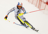 Linus Strasser of Germany skiing in first run of the men slalom race of Audi FIS Alpine skiing World cup in Kitzbuehel, Austria. Men downhill race of Audi FIS Alpine skiing World cup was held in Kitzbuehel, Austria, on Sunday, 24th of January 2016.
