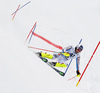 Third placed Fritz Dopfer of Germany skiing in the second run of the men slalom race of Audi FIS Alpine skiing World cup in Kitzbuehel, Austria. Men downhill race of Audi FIS Alpine skiing World cup was held in Kitzbuehel, Austria, on Sunday, 24th of January 2016.
