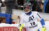 Andre Myhrer of Sweden reacts in finish of the second run of the men slalom race of Audi FIS Alpine skiing World cup in Kitzbuehel, Austria. Men downhill race of Audi FIS Alpine skiing World cup was held in Kitzbuehel, Austria, on Sunday, 24th of January 2016.
