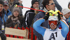 Stefan Luitz of Germany reacts in finish of the second run of the men slalom race of Audi FIS Alpine skiing World cup in Kitzbuehel, Austria. Men downhill race of Audi FIS Alpine skiing World cup was held in Kitzbuehel, Austria, on Sunday, 24th of January 2016.
