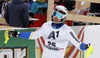 Anton Lahdenperae of Sweden reacts in finish of the second run of the men slalom race of Audi FIS Alpine skiing World cup in Kitzbuehel, Austria. Men downhill race of Audi FIS Alpine skiing World cup was held in Kitzbuehel, Austria, on Sunday, 24th of January 2016.
