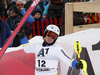 Fourth placed Mattias Hargin of Sweden reacts in finish of the second run of the men slalom race of Audi FIS Alpine skiing World cup in Kitzbuehel, Austria. Men downhill race of Audi FIS Alpine skiing World cup was held in Kitzbuehel, Austria, on Sunday, 24th of January 2016.
