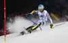 Felix Neureuther of Germany skiing in the first run of the men slalom race of Audi FIS Alpine skiing World cup in Schladming, Austria. Men slalom race of Audi FIS Alpine skiing World cup, The Night race, was held in Schladming, Austria, on Tuesday, 26th of January 2016.
