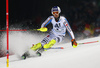 Fritz Dopfer of Germany skiing in the first run of the men slalom race of Audi FIS Alpine skiing World cup in Schladming, Austria. Men slalom race of Audi FIS Alpine skiing World cup, The Night race, was held in Schladming, Austria, on Tuesday, 26th of January 2016.
