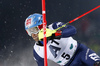 Stefano Gross of Italy skiing in the first run of the men slalom race of Audi FIS Alpine skiing World cup in Schladming, Austria. Men slalom race of Audi FIS Alpine skiing World cup, The Night race, was held in Schladming, Austria, on Tuesday, 26th of January 2016.
