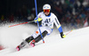 Mattias Hargin of Sweden skiing in the first run of the men slalom race of Audi FIS Alpine skiing World cup in Schladming, Austria. Men slalom race of Audi FIS Alpine skiing World cup, The Night race, was held in Schladming, Austria, on Tuesday, 26th of January 2016.
