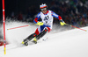 Alexander Khoroshilov of Russia skiing in the first run of the men slalom race of Audi FIS Alpine skiing World cup in Schladming, Austria. Men slalom race of Audi FIS Alpine skiing World cup, The Night race, was held in Schladming, Austria, on Tuesday, 26th of January 2016.
