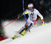 Daniel Yule of Switzerland skiing in the first run of the men slalom race of Audi FIS Alpine skiing World cup in Schladming, Austria. Men slalom race of Audi FIS Alpine skiing World cup, The Night race, was held in Schladming, Austria, on Tuesday, 26th of January 2016.
