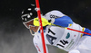 Andre Myhrer of Sweden skiing in the first run of the men slalom race of Audi FIS Alpine skiing World cup in Schladming, Austria. Men slalom race of Audi FIS Alpine skiing World cup, The Night race, was held in Schladming, Austria, on Tuesday, 26th of January 2016.
