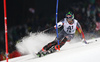 David Chodounsky of USA skiing in the first run of the men slalom race of Audi FIS Alpine skiing World cup in Schladming, Austria. Men slalom race of Audi FIS Alpine skiing World cup, The Night race, was held in Schladming, Austria, on Tuesday, 26th of January 2016.
