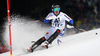 Jens Byggmark of Sweden skiing in the first run of the men slalom race of Audi FIS Alpine skiing World cup in Schladming, Austria. Men slalom race of Audi FIS Alpine skiing World cup, The Night race, was held in Schladming, Austria, on Tuesday, 26th of January 2016.
