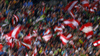 Austrian fans during the first run of the men slalom race of Audi FIS Alpine skiing World cup in Schladming, Austria. Men slalom race of Audi FIS Alpine skiing World cup, The Night race, was held in Schladming, Austria, on Tuesday, 26th of January 2016.
