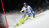 Dave Ryding of Great Britain skiing in the first run of the men slalom race of Audi FIS Alpine skiing World cup in Schladming, Austria. Men slalom race of Audi FIS Alpine skiing World cup, The Night race, was held in Schladming, Austria, on Tuesday, 26th of January 2016.
