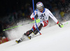 Luca Aerni of Switzerland skiing in the first run of the men slalom race of Audi FIS Alpine skiing World cup in Schladming, Austria. Men slalom race of Audi FIS Alpine skiing World cup, The Night race, was held in Schladming, Austria, on Tuesday, 26th of January 2016.
