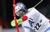 Luca Aerni of Switzerland skiing in the first run of the men slalom race of Audi FIS Alpine skiing World cup in Schladming, Austria. Men slalom race of Audi FIS Alpine skiing World cup, The Night race, was held in Schladming, Austria, on Tuesday, 26th of January 2016.
